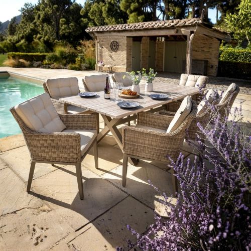 Hartman Arley 8 Seat Rattan Rectangular Dining Set