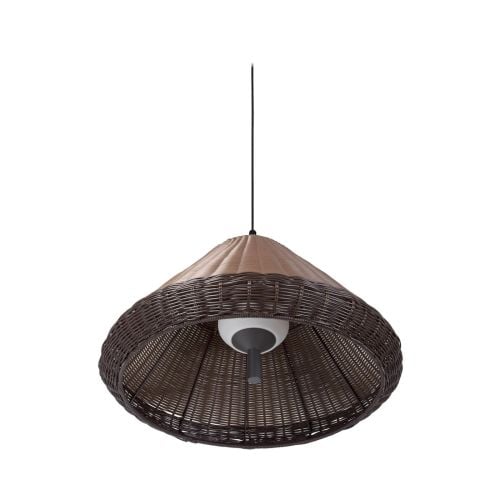 Faro Saigon Out W70 Grey & Brown Cone Pendant Lamp - 15W