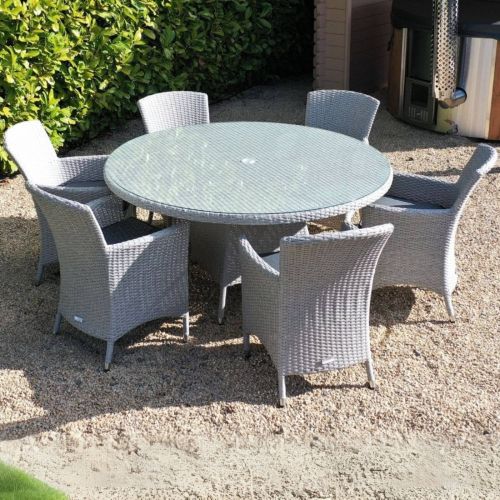 Cloud 6 Seat Round Rattan Outdoor Dining Set