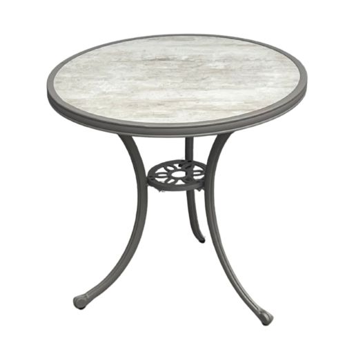Verona Ceramic Bistro Table in Light Stone