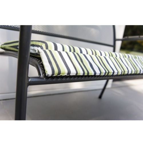 Alexander Rose Portofino Cushion For Bench Green Stripe - Cushion Only