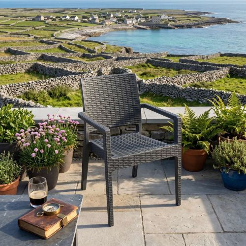 Ibiza Stacking Armchair - Dark Grey