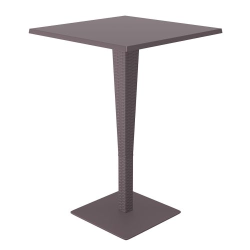 70cm Riva Square Bar Table - Dark Brown