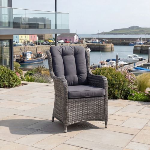 California High Back Dining Chair with Back Cushion