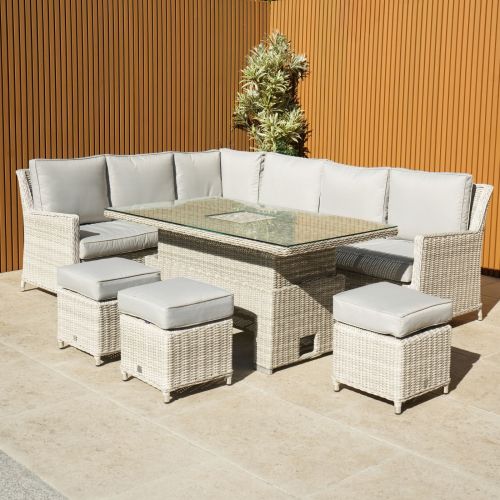 Hamilton Corner Dining Set with Ice Bucket & Rising Table