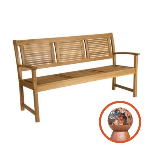 5ft (150cm) Alexander Rose Lakeside Wooden Garden Bench