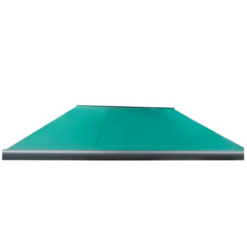 Full Cassette Manual Awning 3.5m x 2.5m with Anthracite Frame and Forest Green Fabric