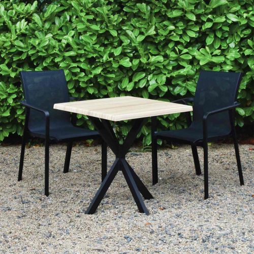 2 Seater Set Coco Bolo 70cm x 70cm Square Table with Lexi Legs & Pacific Chairs