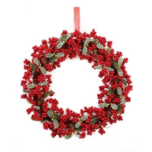 18" (45cm) Berry And Leaf Wreath