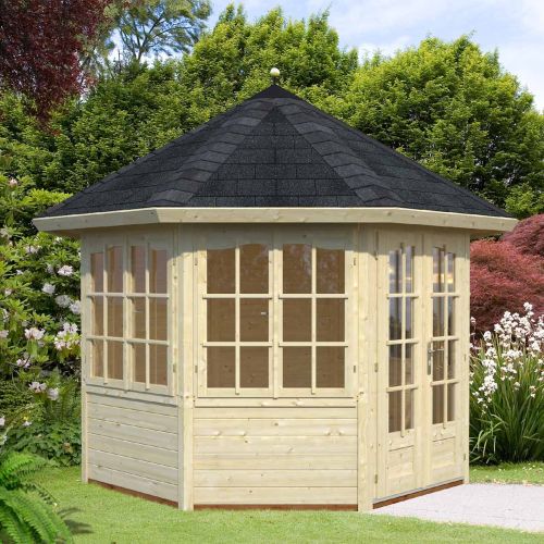 Eimear 6.7m Octagonal Summer House with Floor and Roof Shingles