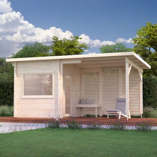 Sanna Deluxe 2.5m x 5m Wooden Sauna with 6KW Narvi Heater