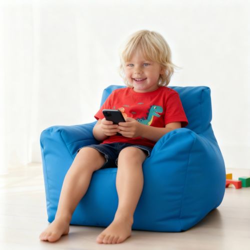 Funzee Kids Small Beanbag Chair - Blue