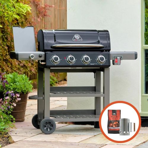 Grillstream Grillstream Carbon 4 Burner BBQ with Side Burner - Black