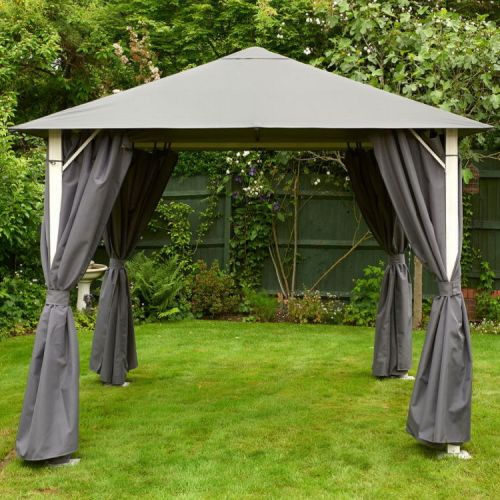 Vintage Metal Gazebo (3m x 3m) - Grey