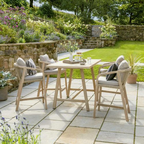 Kettler Cora Rope 4 Seat High Dining Set