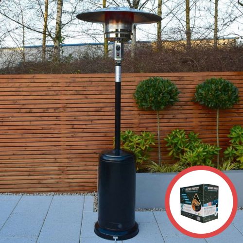 Heatwave Classic 13kW Black Patio Gas Heater with Free Heatwave Cover