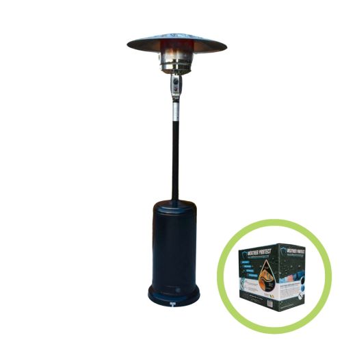 Heatwave Classic 13kW Black Patio Gas Heater with Free Heatwave Cover