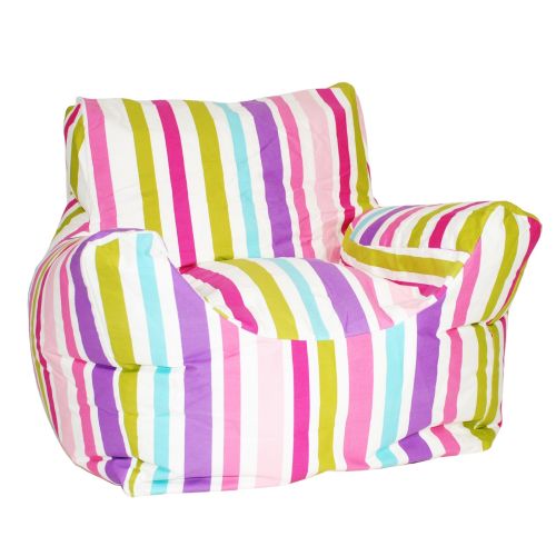 Funzee Kids Small Beanbag Chair - Pink Stripe