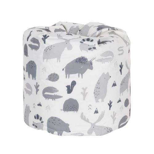 Kids Animal Grey Print Beanbag