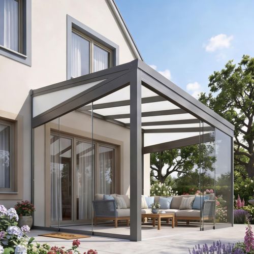 Legend Essence 2.5m Depth Garden Room with Polycarbonate Roof and Gables - Anthracite