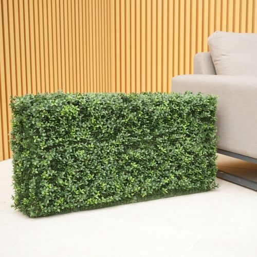 Artificial Boxwood Hedge Green B 100cm x 20cm x 50cm (UV Protected)