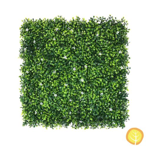 Boxwood Wall Panel with Jasmine 1m x 1m (UV Resistant)