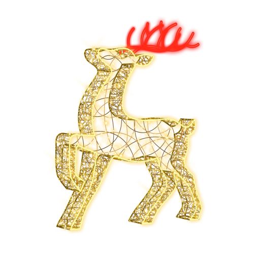 175cm x 130cm Lit Display Reindeer