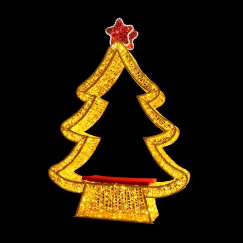 180cm x 255cm Lit Xmas Tree Photo Opportunity