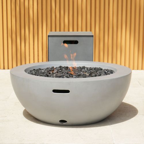 Lasair Round Gas Fire Bowl with Tank Cover