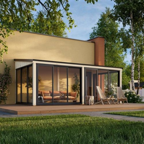 Lumi 16.2m2 Timber Conservatory with Sliding Doors & Double Glazing