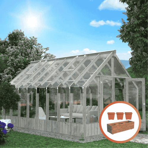 Heritage Emilia Wooden Greenhouse 13.8m (10ft x 15ft)