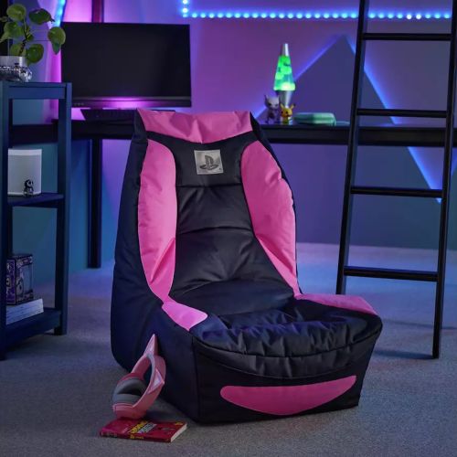 Playstation Official Bean Bag Chair - Pink & Black