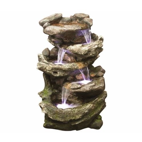 Rock & Wood WaterFall Water Feature