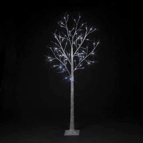 6ft (180cm) Birch Light Tree with 96 Ice White LEDs