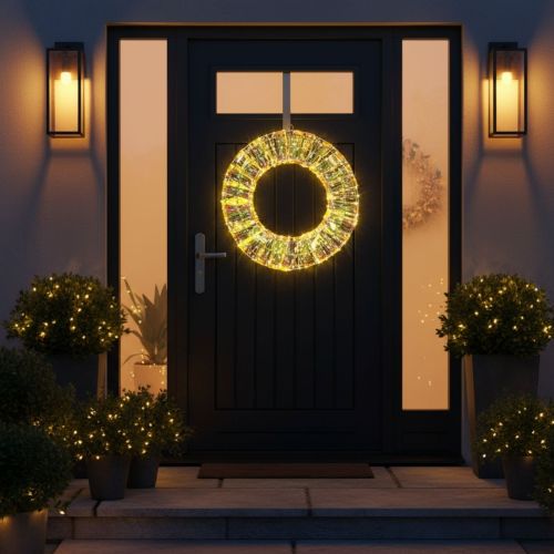 18" (45cm) Lit Dream Wreath with 600 Warm White LED's Static