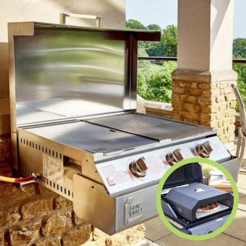 Space Grill Fold-Away 3 Burner Built-in Gas BBQ