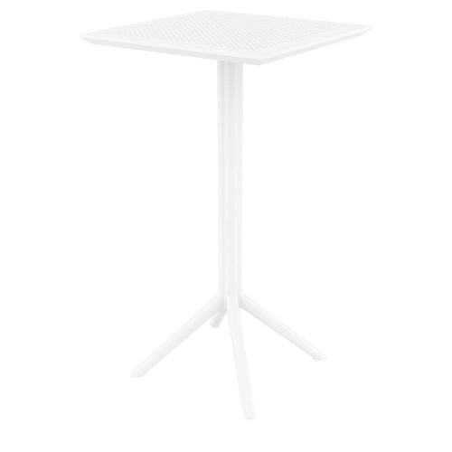 Sky 60 x 60 Folding Bar Table in White