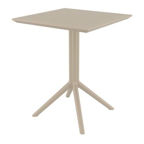 Sky 60cm x 60cm Square Folding Table Taupe