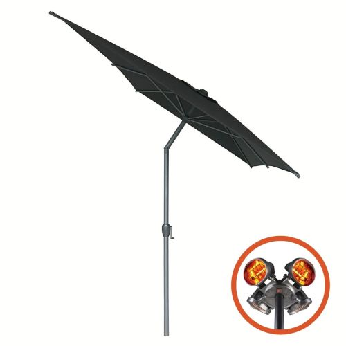 Solora Rectangular Parasol 2m x 3m - Charcoal