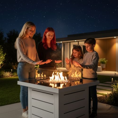 Etna Square Gas Fire Pit Table