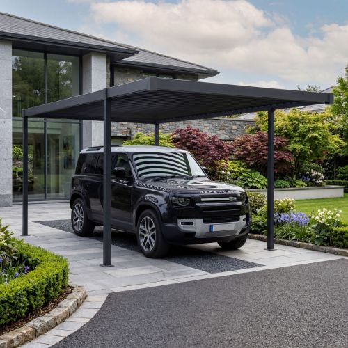 Thor 3m x 5m Garden Carport - Black