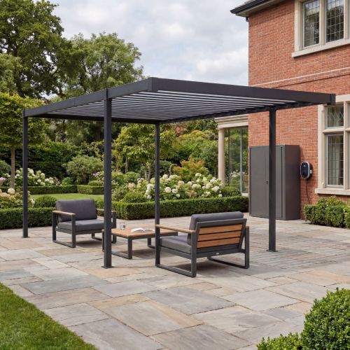 Thor 3m x 5m Garden Carport - Black