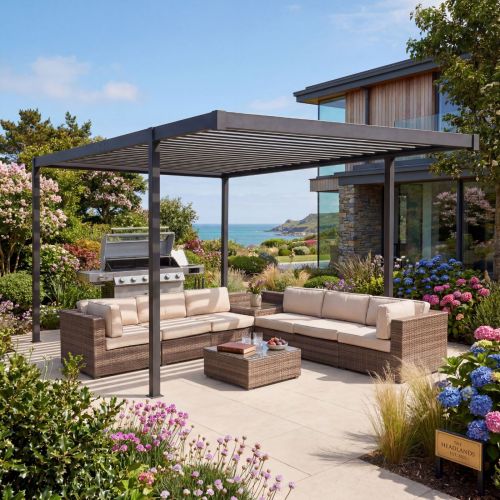 Thor 3m x 5m Garden Carport - Black