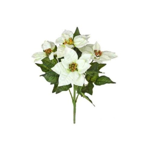 Poinsettia Flower in Cream (40cm)