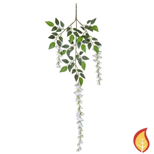 110cm Foliage Wisteria - White (Fire Resistant)