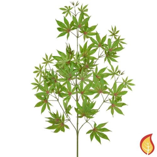 70cm Foliage Maple Green and Red (Fire Resistant)