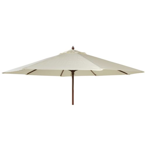 Alexander Rose Hardwood 2.7m Ø Round Parasol with Pulley – Ecru