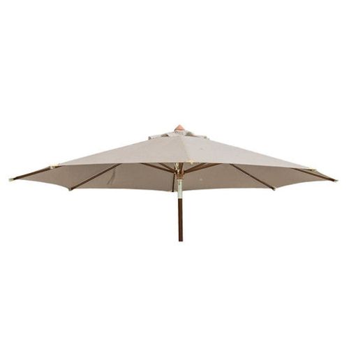 Alexander Rose Luxury Hardwood 3.5 Metre Taupe Parasol