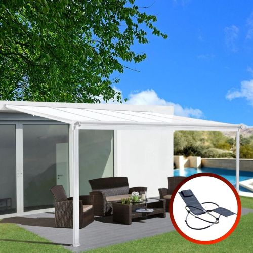 White Polycarbonate Veranda Canopy - Urban