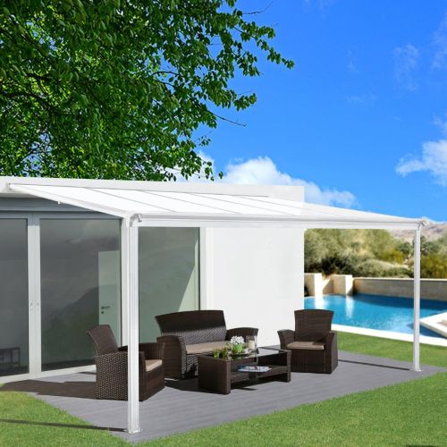 White Polycarbonate Veranda Canopy - Urban